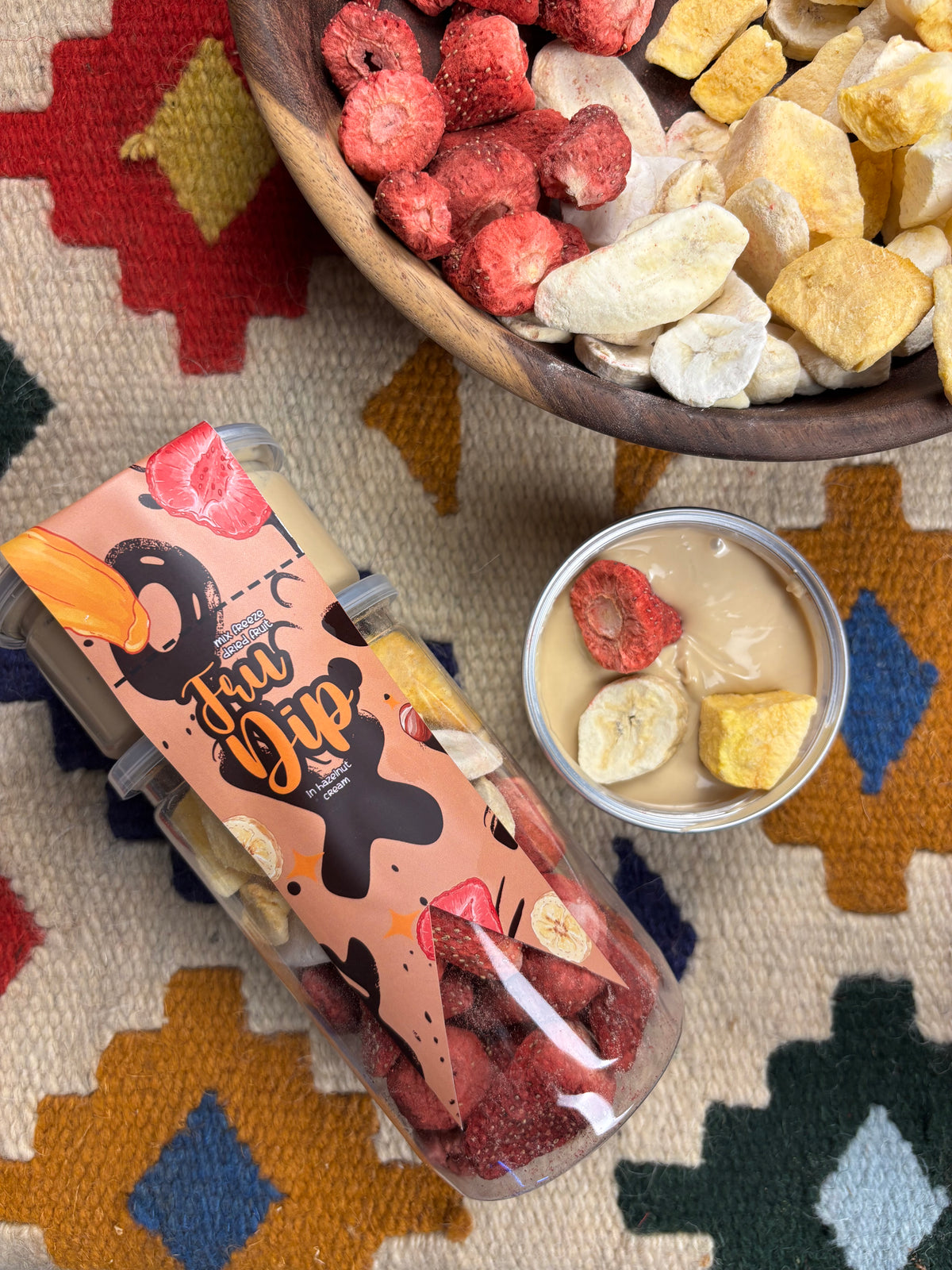 Freeze Dried Fruit Mix with Hazelnut Cream (Fru-Dip)