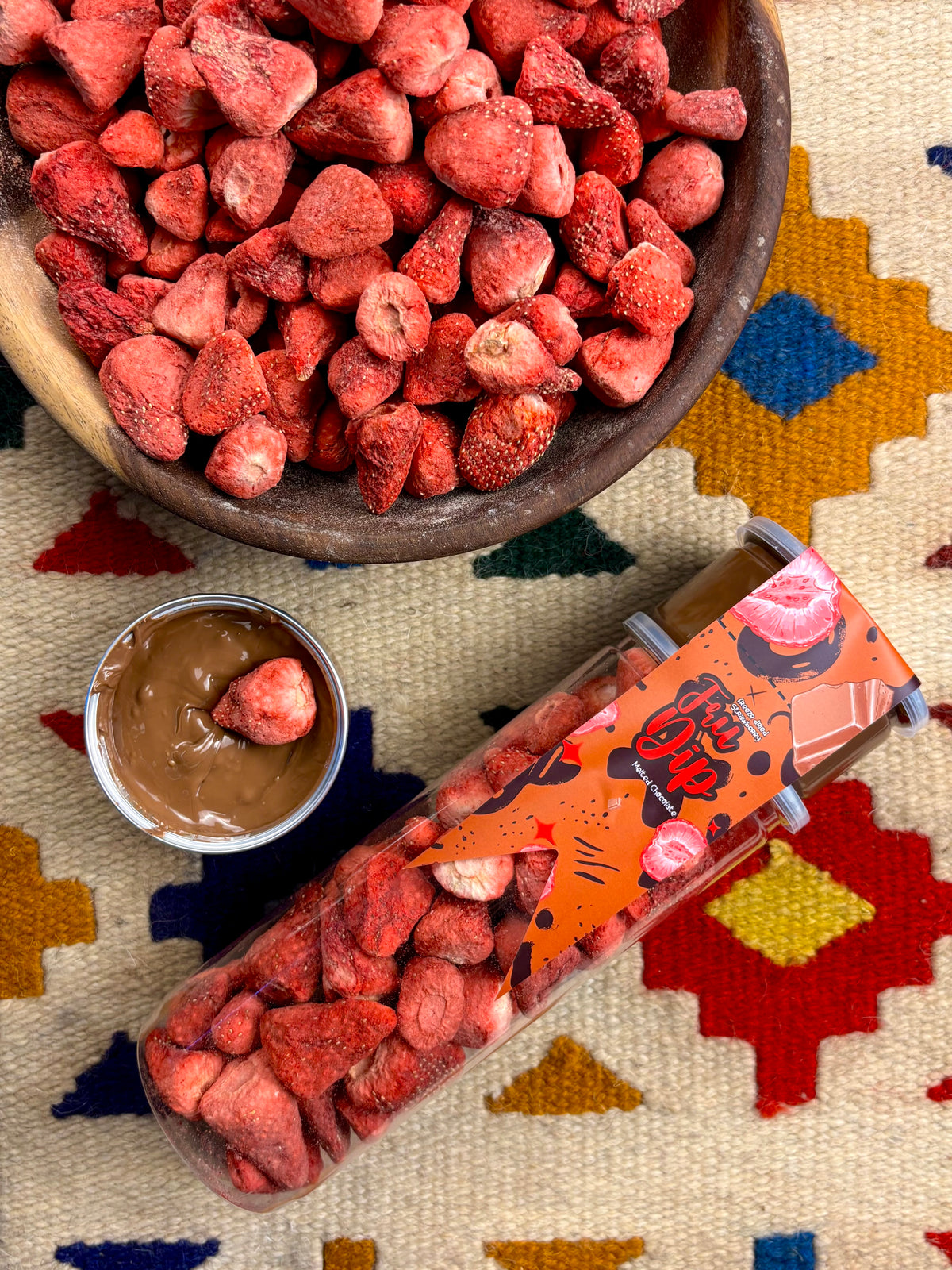Freeze Dried Strawberry with Melted Chocolate (Fru-Dip)