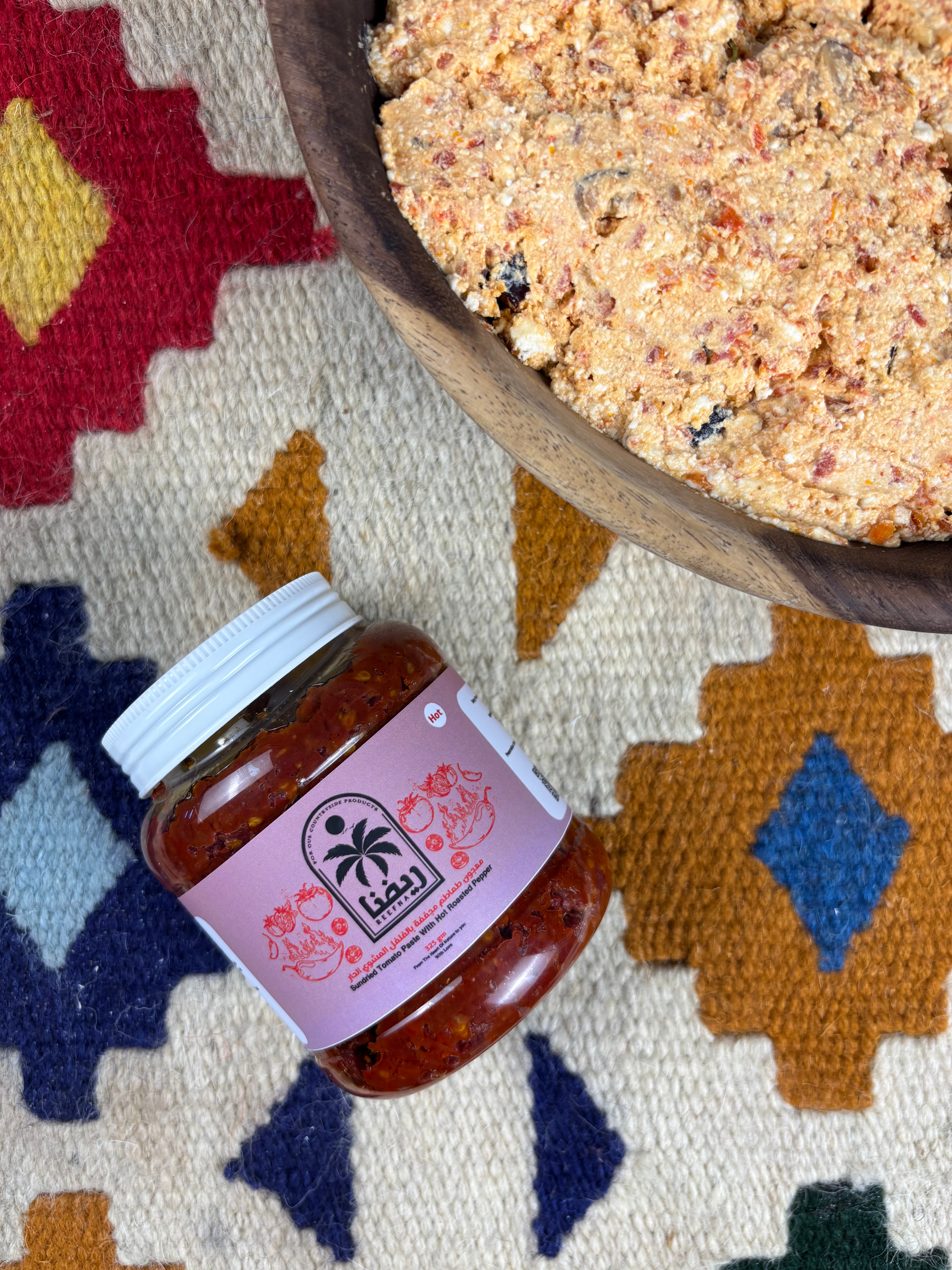 Sundried tomatoes paste with hot roasted pepper