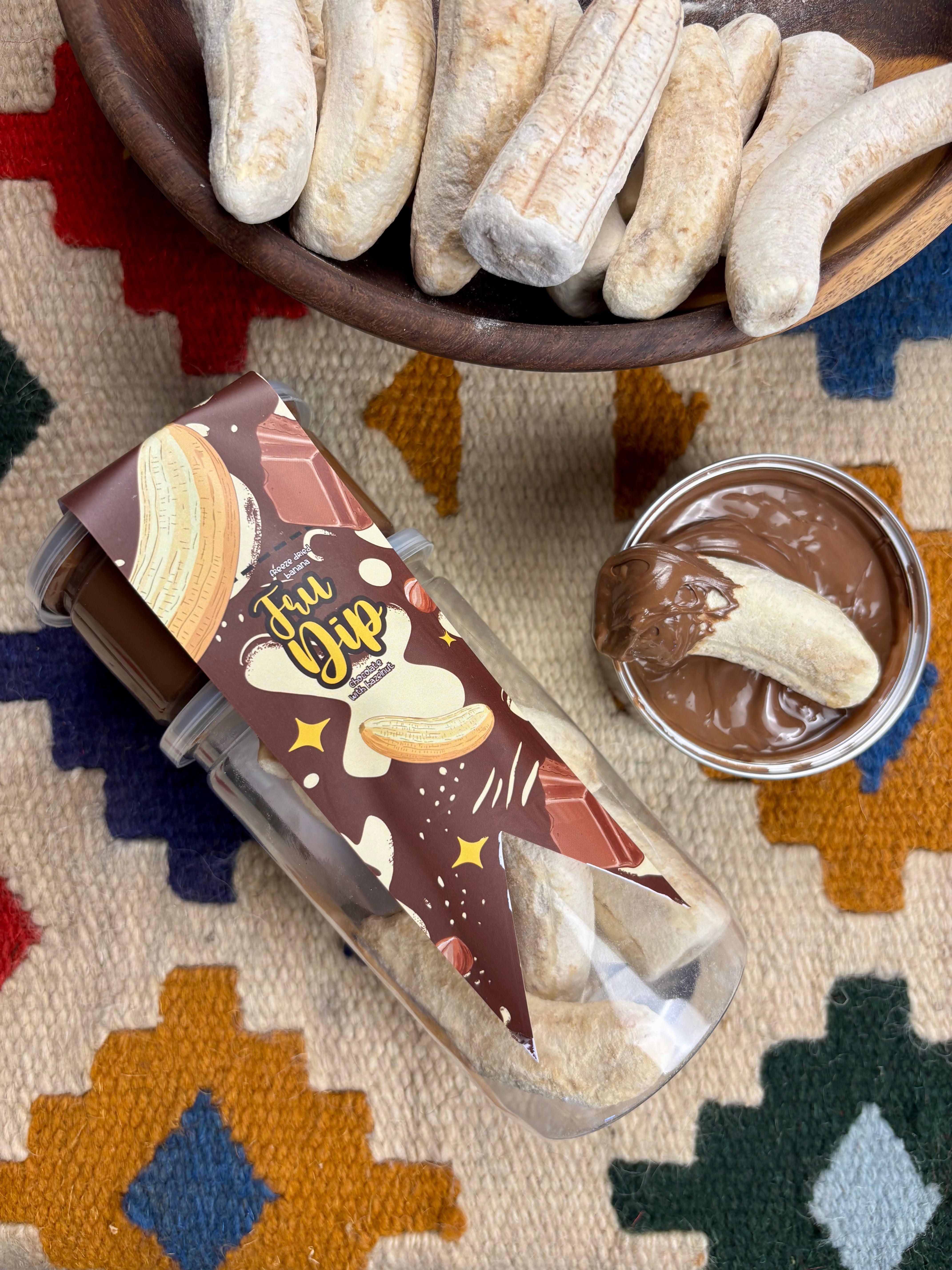 (Fru-Dip) Freeze dried Banana with Hazelnut Chocolate