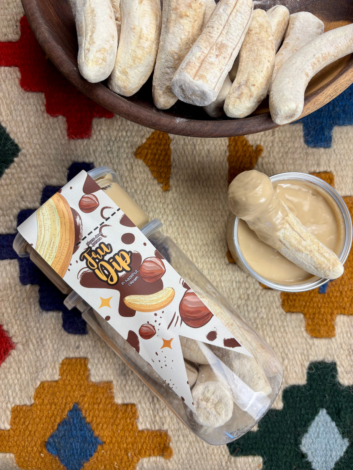 (Fru-Dip) Freeze dried Banana with Hazelnut Cream