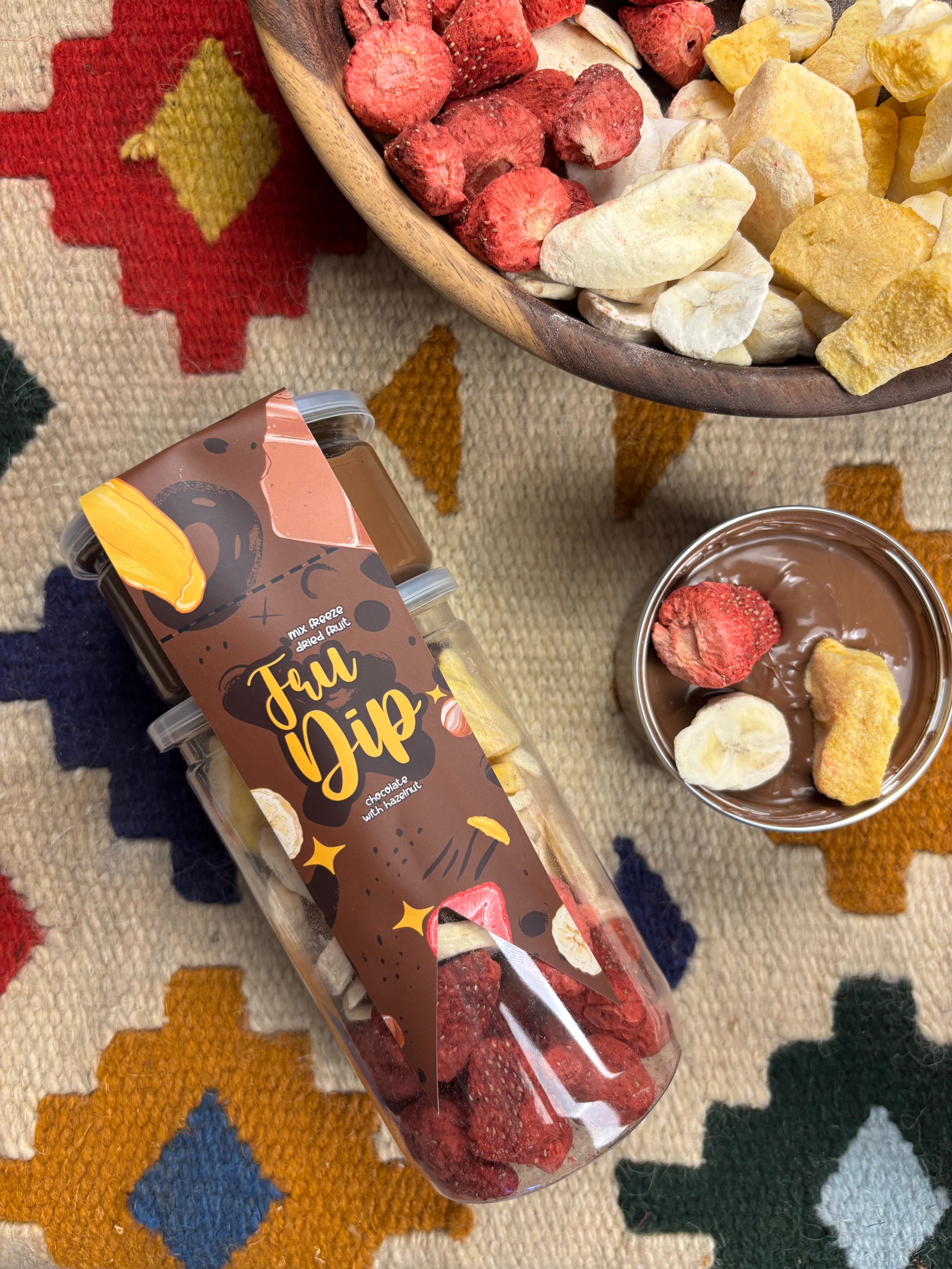 Freeze Dried Fruit Mix with Hazelnut Chocolate (Fru-Dip)