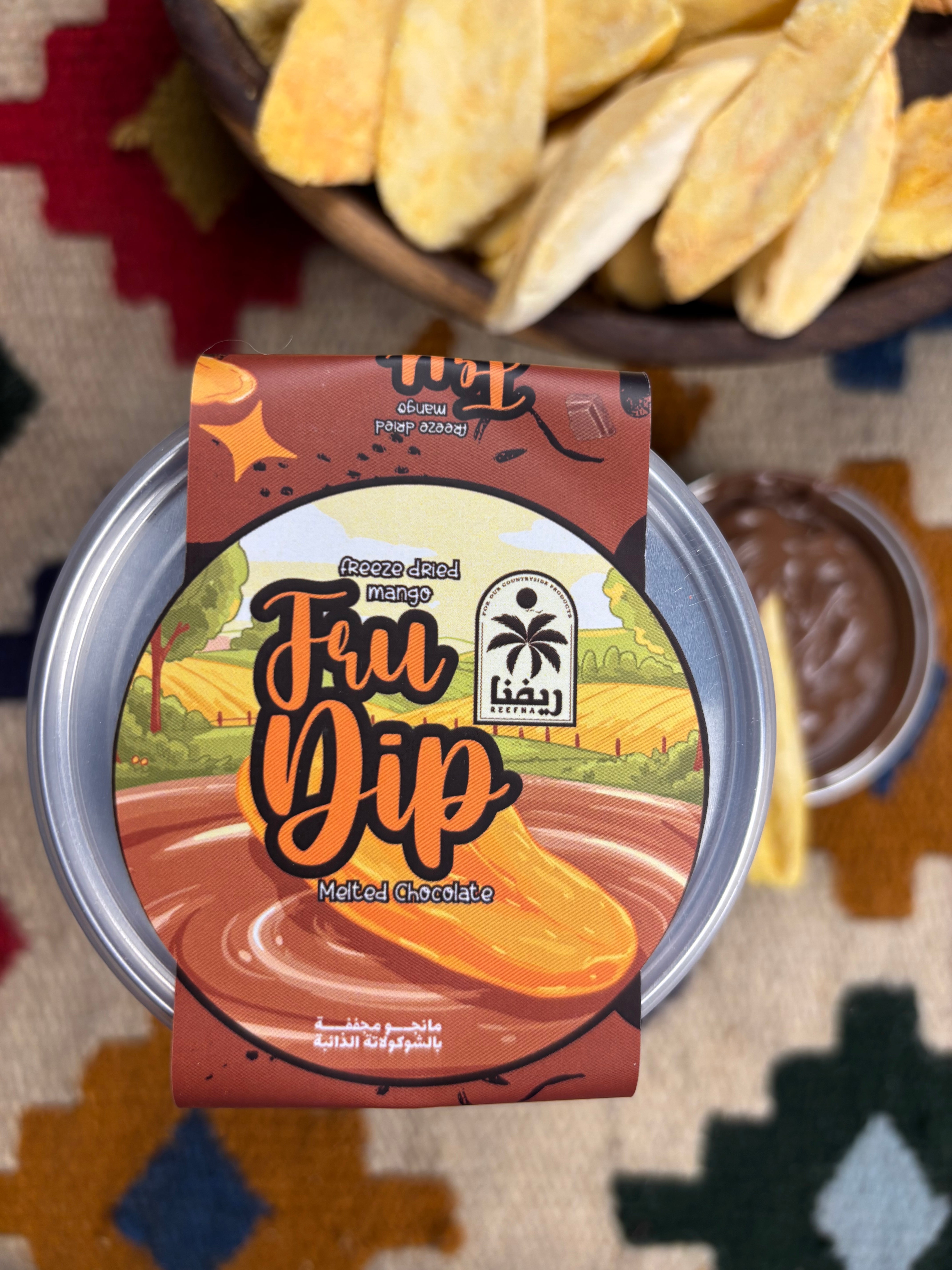 (Fru-Dip) Freeze Dried Mango with Melted Chocolate