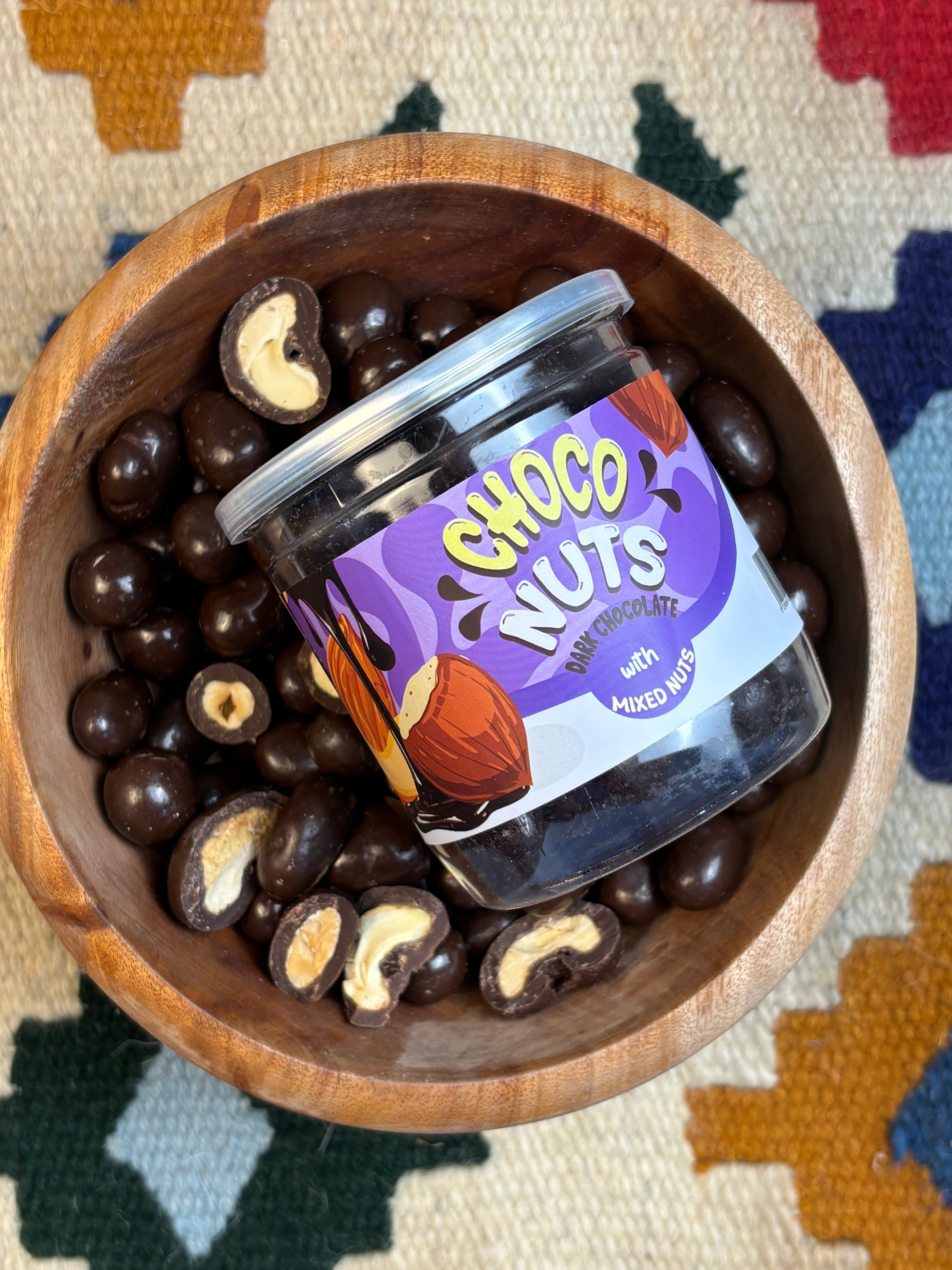 Coated Nuts with Dark Chocolate