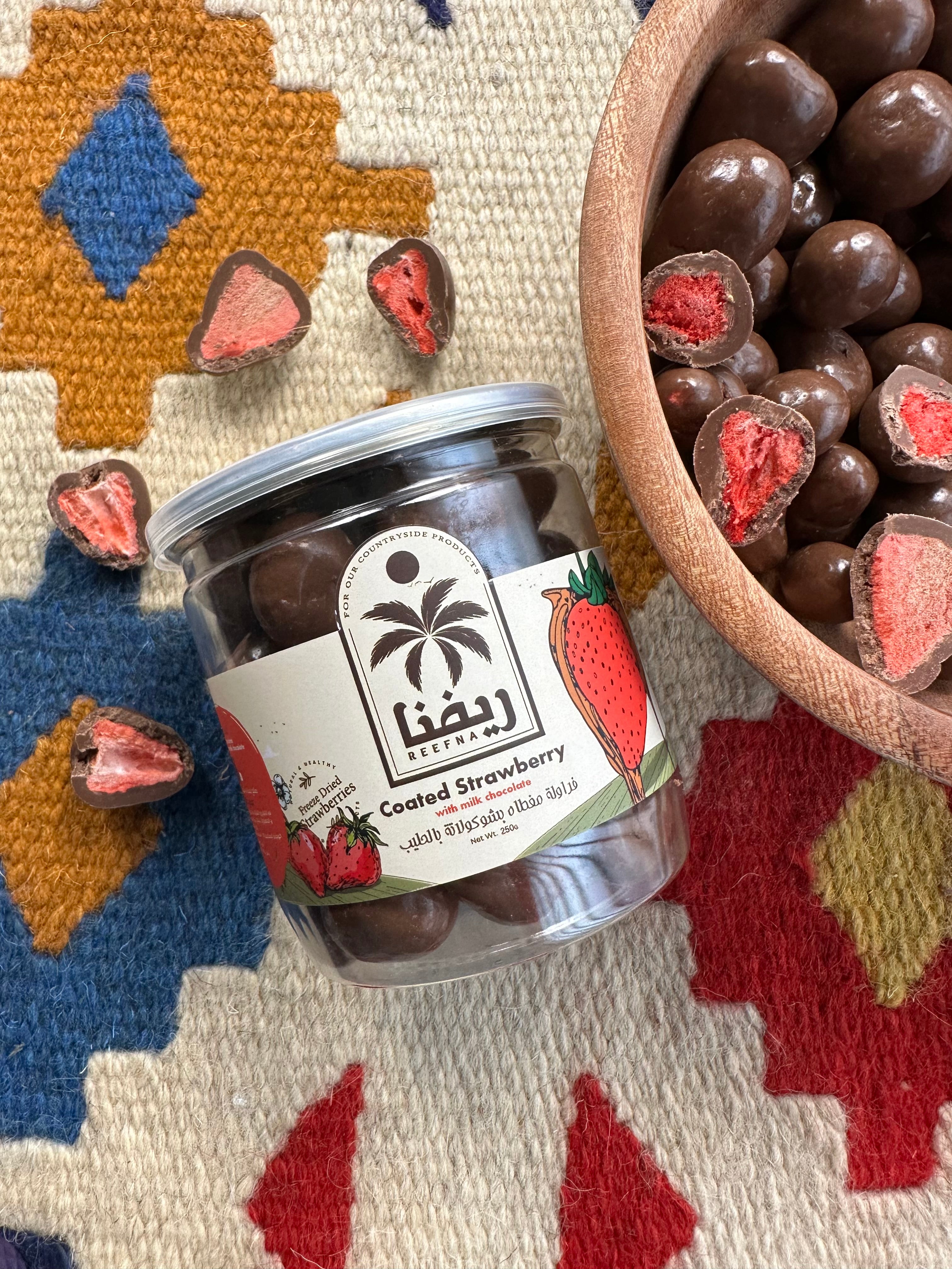 coating strawberries in chocolate