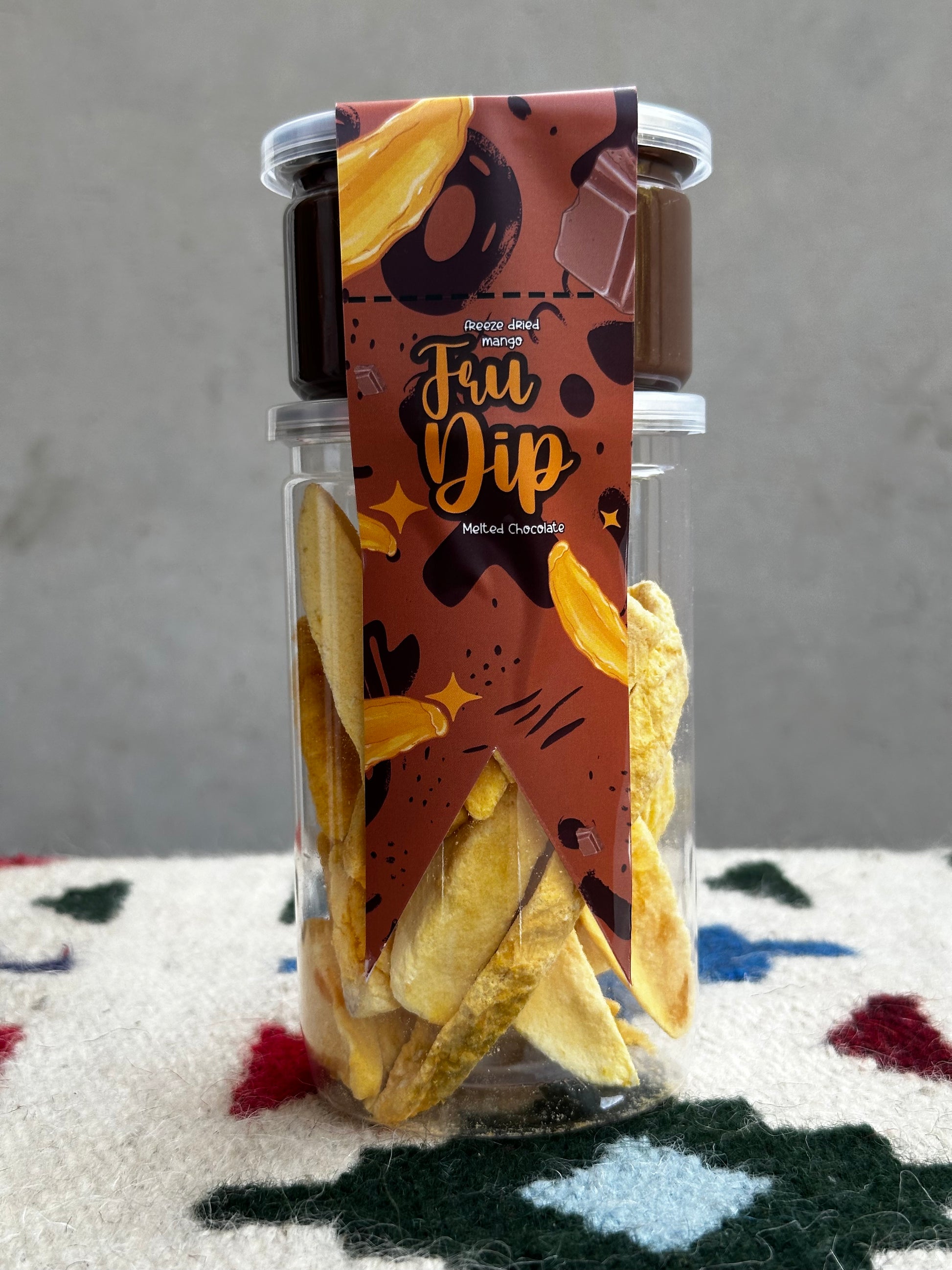 chocolate dipped dried mango