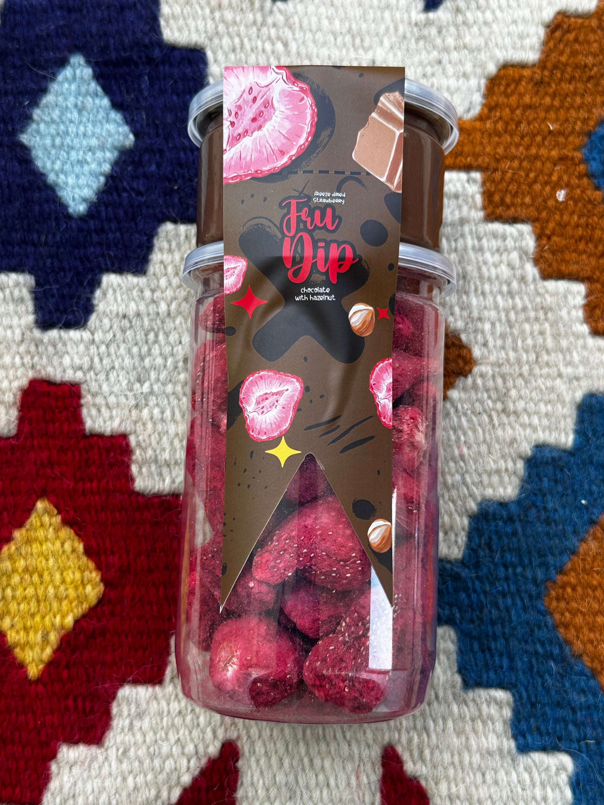 freeze dried strawberry in chocolate