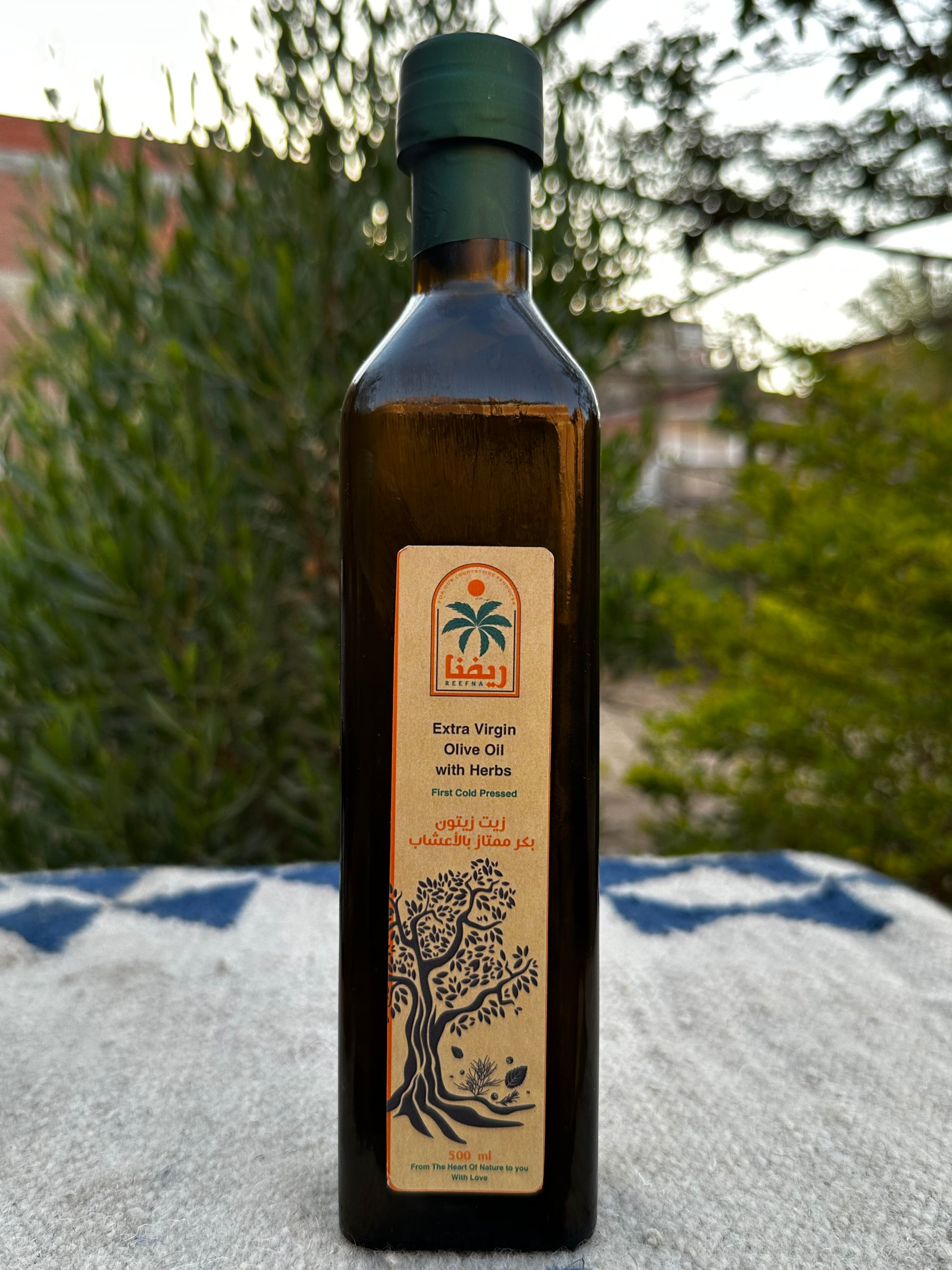 olive oil with herbs