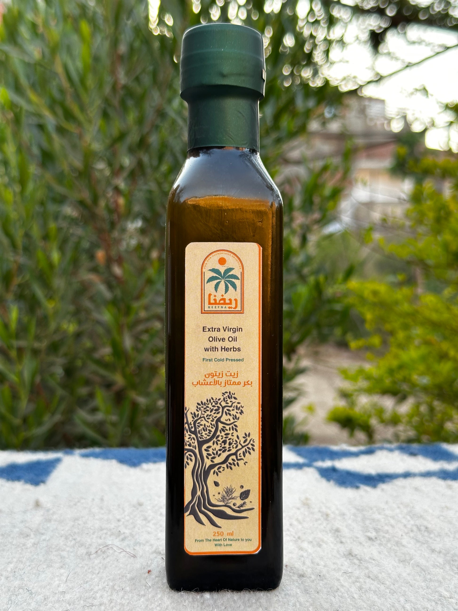 olive oil with herbs